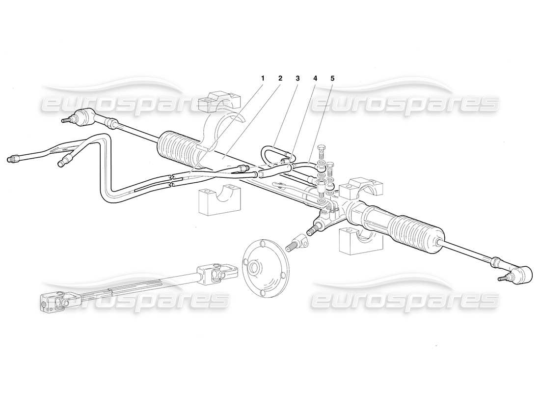 Lamborghini Diablo SV (1997) Steering (Valid for RH D. - March 1997) Parts Diagram