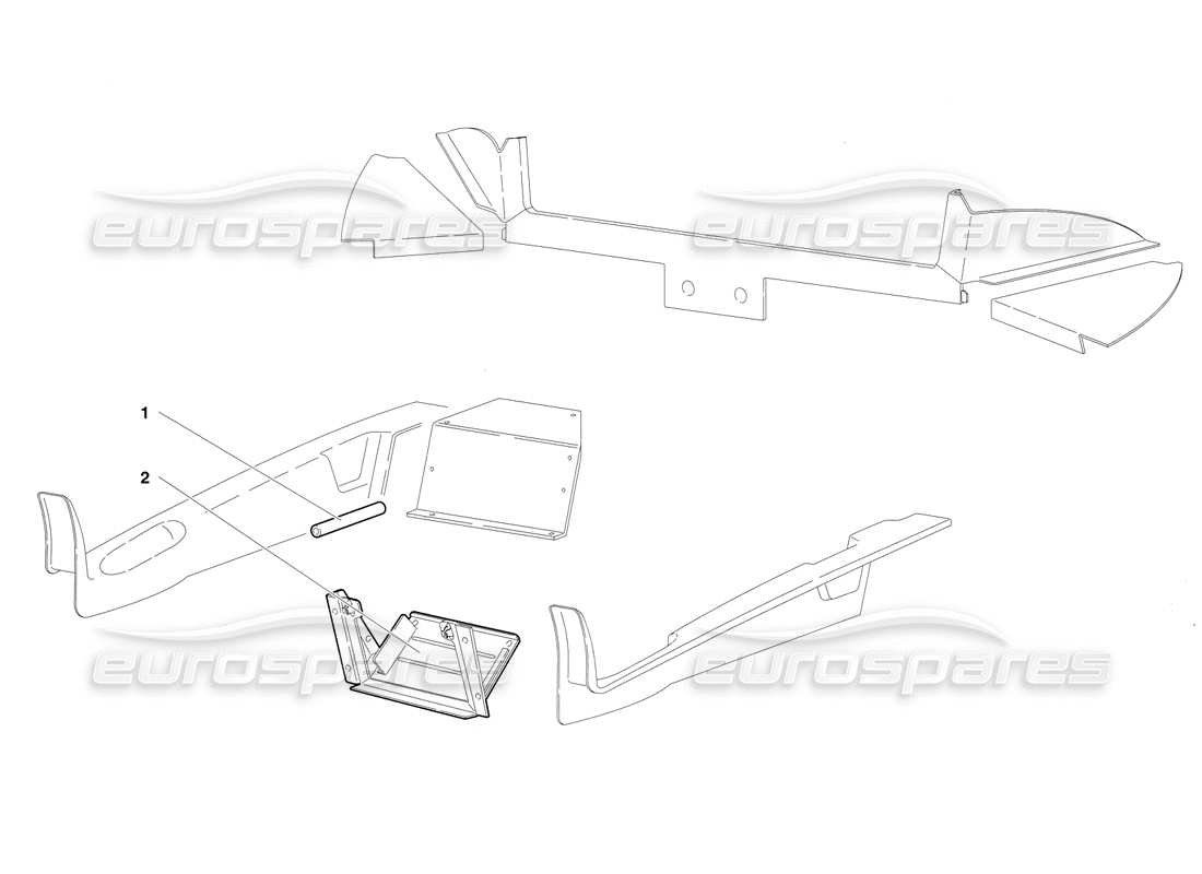 Lamborghini Diablo SV (1997) Passenger Compartment Trim (Valid for RH D. - March 1997) Parts Diagram