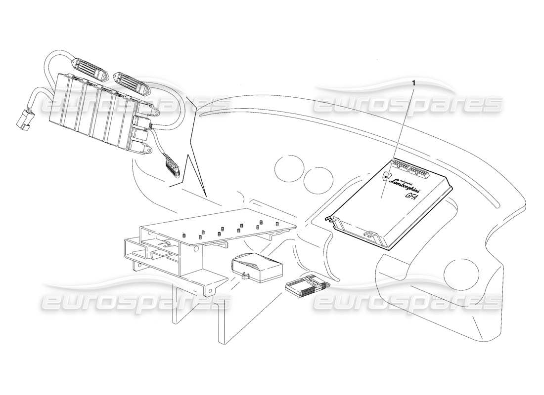 Lamborghini Diablo SV (1997) electrical system (Valid for South Africa - RH D. - March 1997) Parts Diagram