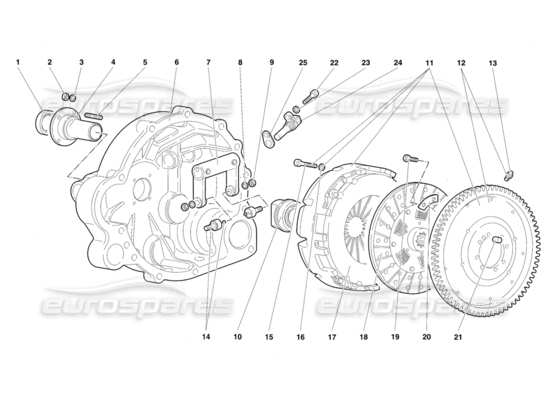 a part diagram from the Lamborghini Diablo parts catalogue