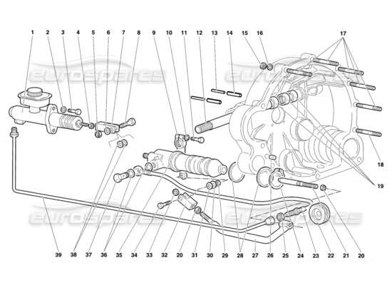 a part diagram from the Lamborghini Diablo parts catalogue