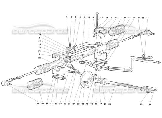 a part diagram from the Lamborghini Diablo parts catalogue