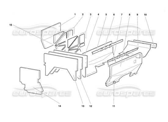 a part diagram from the Lamborghini Diablo parts catalogue