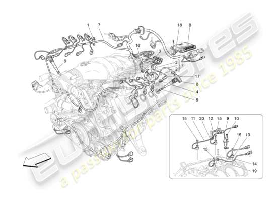 a part diagram from the Maserati Granturismo Sport parts catalogue