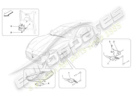 a part diagram from the Maserati Granturismo Sport parts catalogue