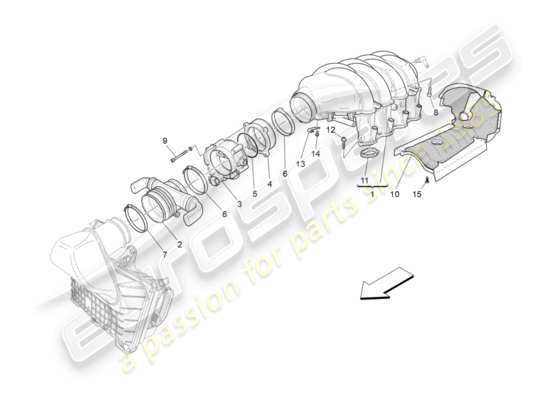 a part diagram from the Maserati Granturismo Sport parts catalogue