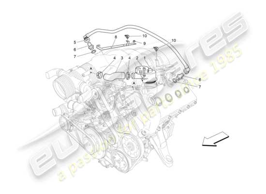 a part diagram from the Maserati Granturismo Sport parts catalogue