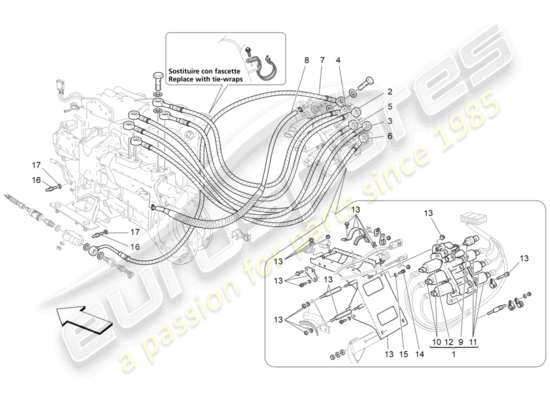 a part diagram from the Maserati Granturismo Sport parts catalogue