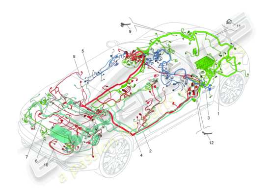 a part diagram from the Maserati Granturismo Sport parts catalogue