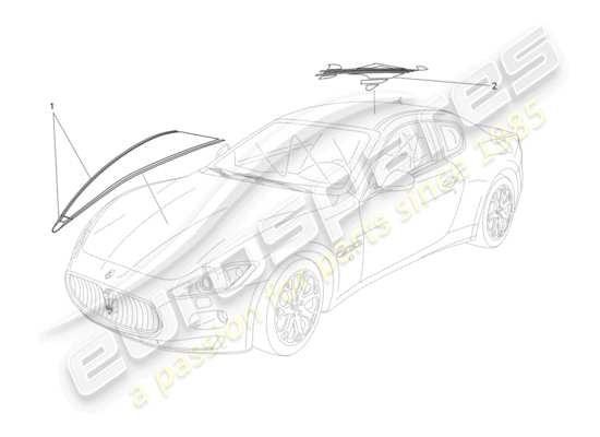 a part diagram from the Maserati Granturismo Sport parts catalogue