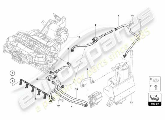 a part diagram from the Lamborghini Centenario parts catalogue