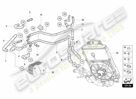 a part diagram from the Lamborghini Centenario parts catalogue