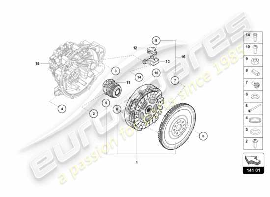 a part diagram from the Lamborghini Centenario parts catalogue