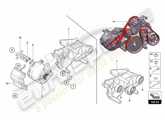 a part diagram from the Lamborghini Centenario parts catalogue