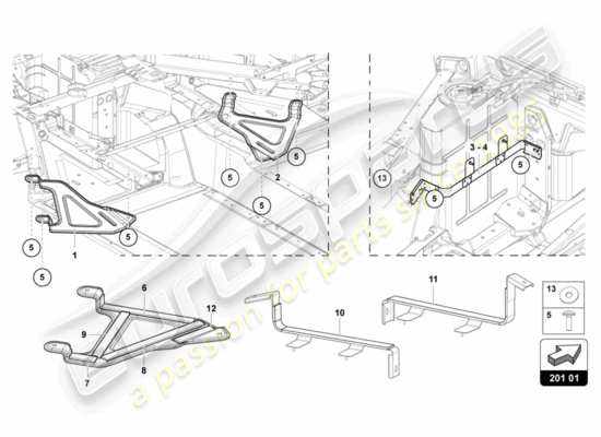 a part diagram from the Lamborghini Centenario parts catalogue