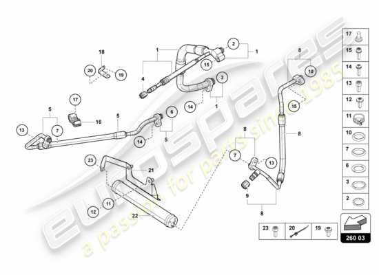 a part diagram from the Lamborghini Centenario parts catalogue