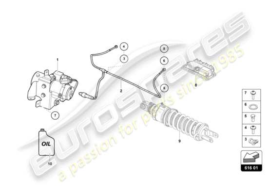 a part diagram from the Lamborghini Centenario parts catalogue