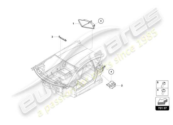 a part diagram from the Lamborghini Centenario parts catalogue