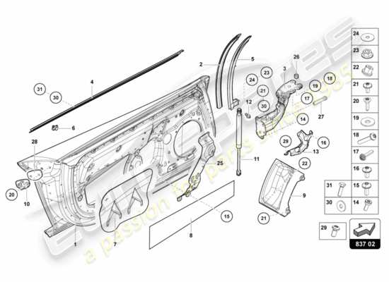 a part diagram from the Lamborghini Centenario parts catalogue