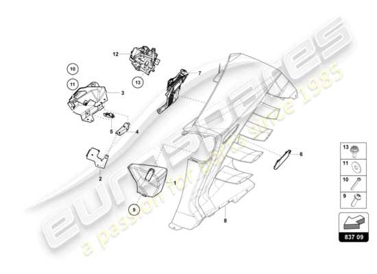 a part diagram from the Lamborghini Centenario parts catalogue