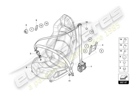 a part diagram from the Lamborghini Centenario parts catalogue