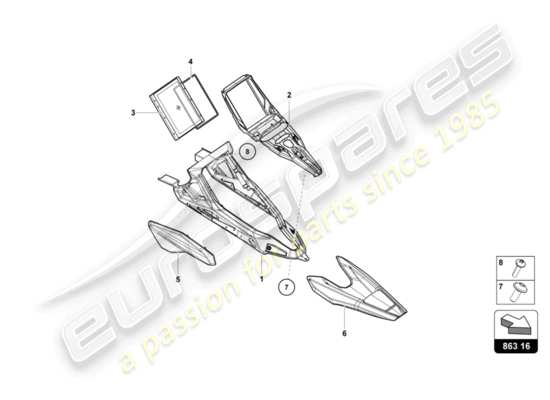 a part diagram from the Lamborghini Centenario parts catalogue