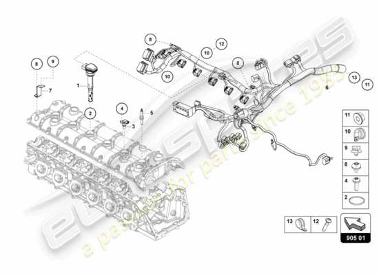 a part diagram from the Lamborghini Centenario parts catalogue