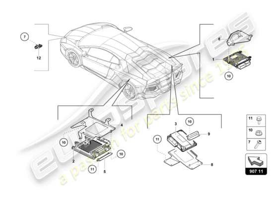 a part diagram from the Lamborghini Centenario parts catalogue