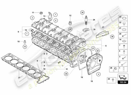 a part diagram from the Lamborghini Centenario parts catalogue