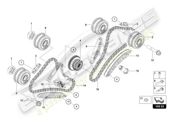 a part diagram from the Lamborghini Centenario parts catalogue