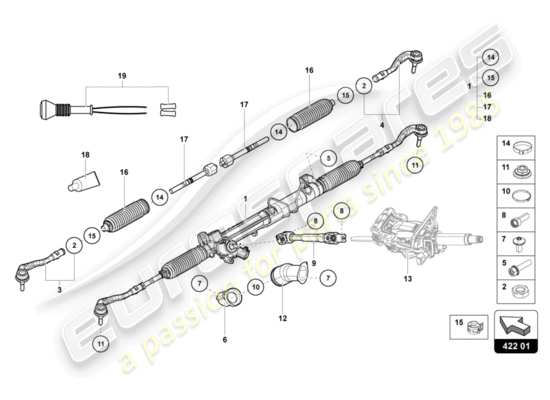 a part diagram from the Lamborghini Centenario parts catalogue