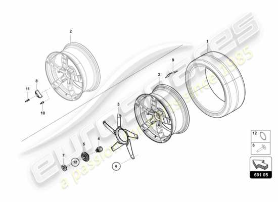 a part diagram from the Lamborghini Centenario parts catalogue