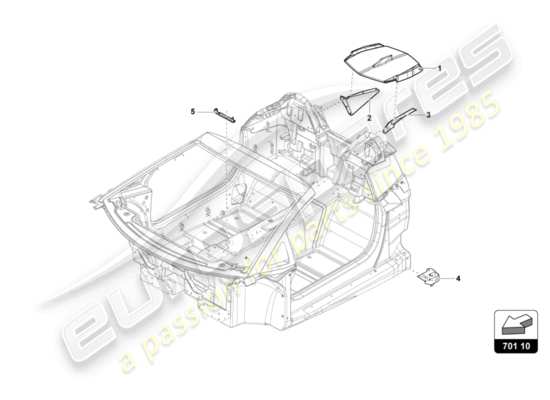 a part diagram from the Lamborghini Centenario parts catalogue