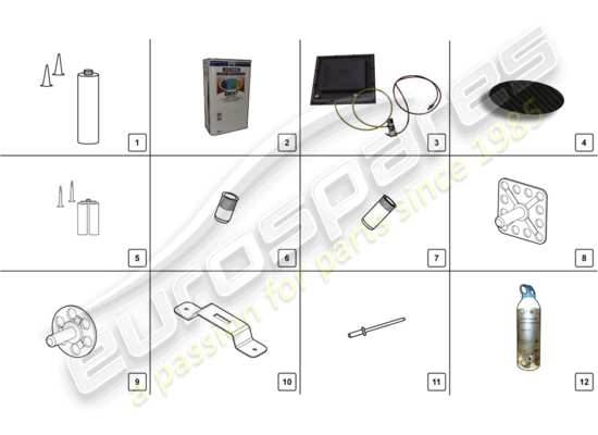 a part diagram from the Lamborghini Centenario parts catalogue