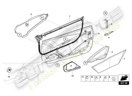 a part diagram from the Lamborghini Centenario parts catalogue