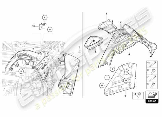 a part diagram from the Lamborghini Centenario parts catalogue