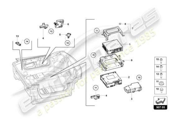 a part diagram from the Lamborghini Centenario parts catalogue