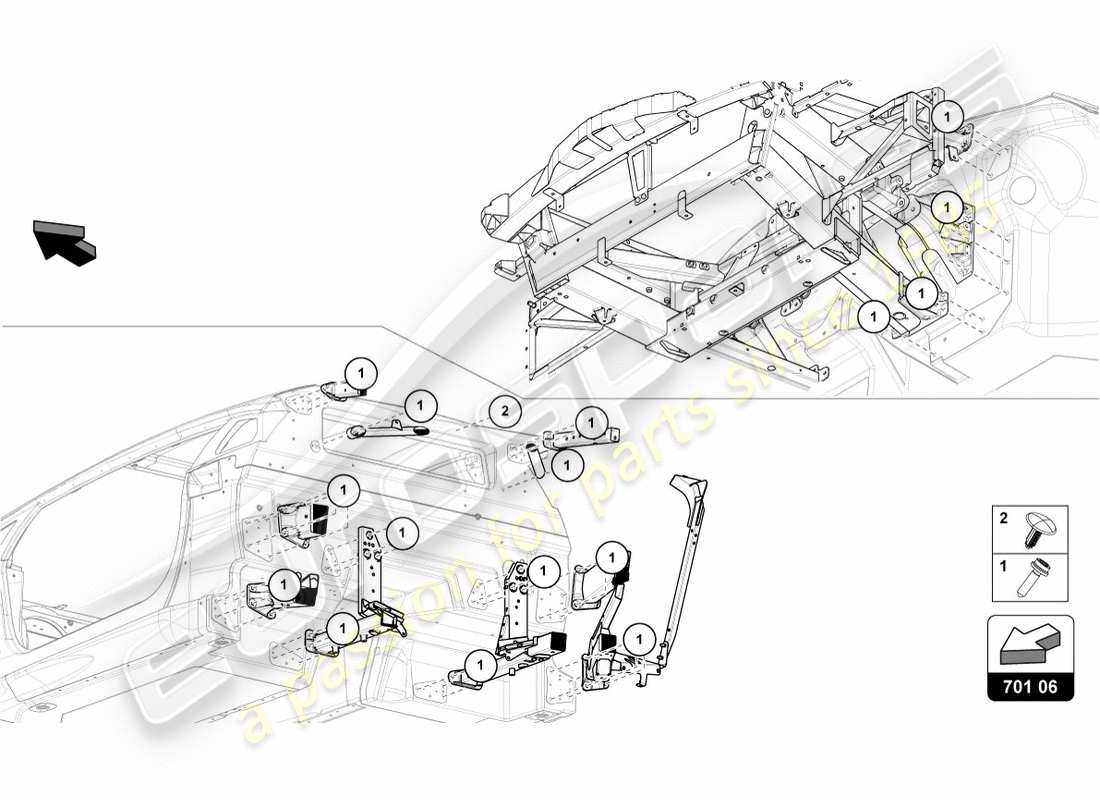 Lamborghini LP700-4 COUPE (2012) fasteners Part Diagram