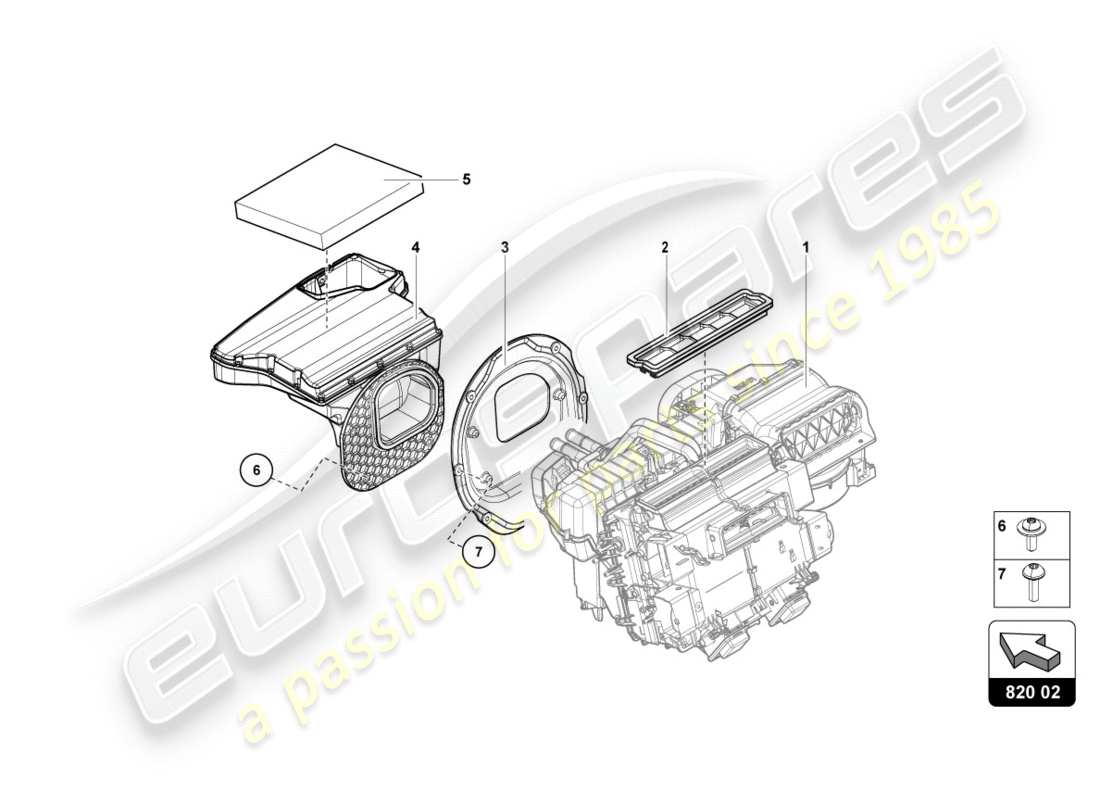 Lamborghini LP700-4 COUPE (2012) Air Conditioning Part Diagram