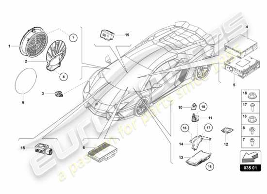 a part diagram from the Lamborghini LP700-4 Coupe (2012) parts catalogue