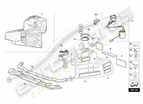 a part diagram from the Lamborghini Aventador LP700-4 parts catalogue