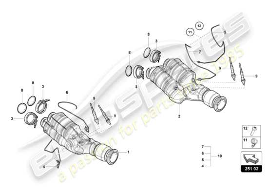 a part diagram from the Lamborghini Aventador LP700-4 parts catalogue