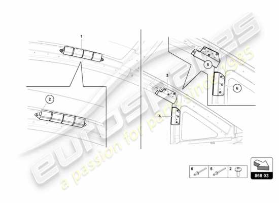 a part diagram from the Lamborghini LP700-4 Coupe (2012) parts catalogue