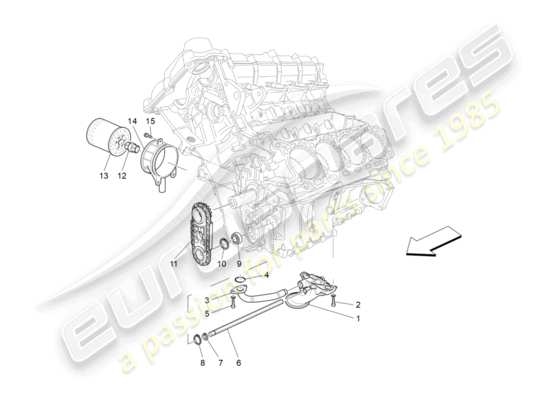 a part diagram from the Maserati Granturismo Sport parts catalogue