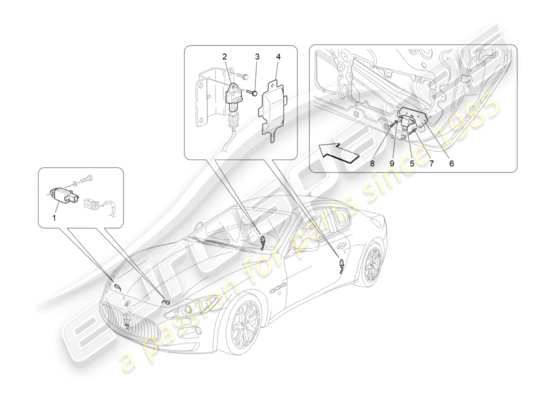 a part diagram from the Maserati Granturismo Sport parts catalogue