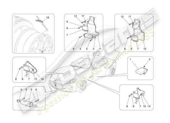 a part diagram from the Maserati Granturismo Sport parts catalogue