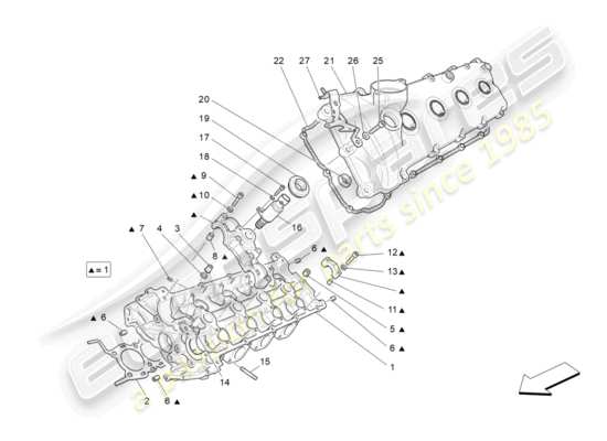 a part diagram from the Maserati Granturismo Sport parts catalogue