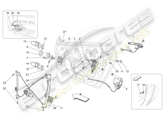 a part diagram from the Maserati Granturismo Sport parts catalogue