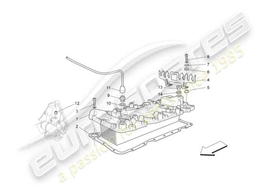 a part diagram from the Maserati Granturismo Sport parts catalogue