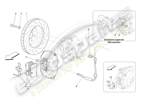 a part diagram from the Maserati Granturismo Sport parts catalogue